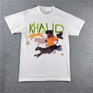 Khalid Free Spirit Tour T-Shirt Mens Small White 2019 Concert Graphic Tee